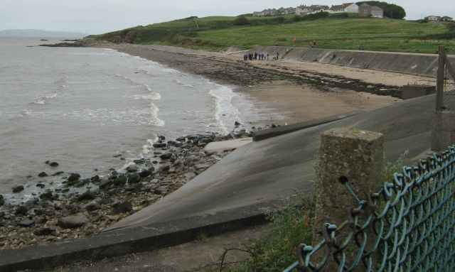 heysham beach in the grey coulds and looking grim